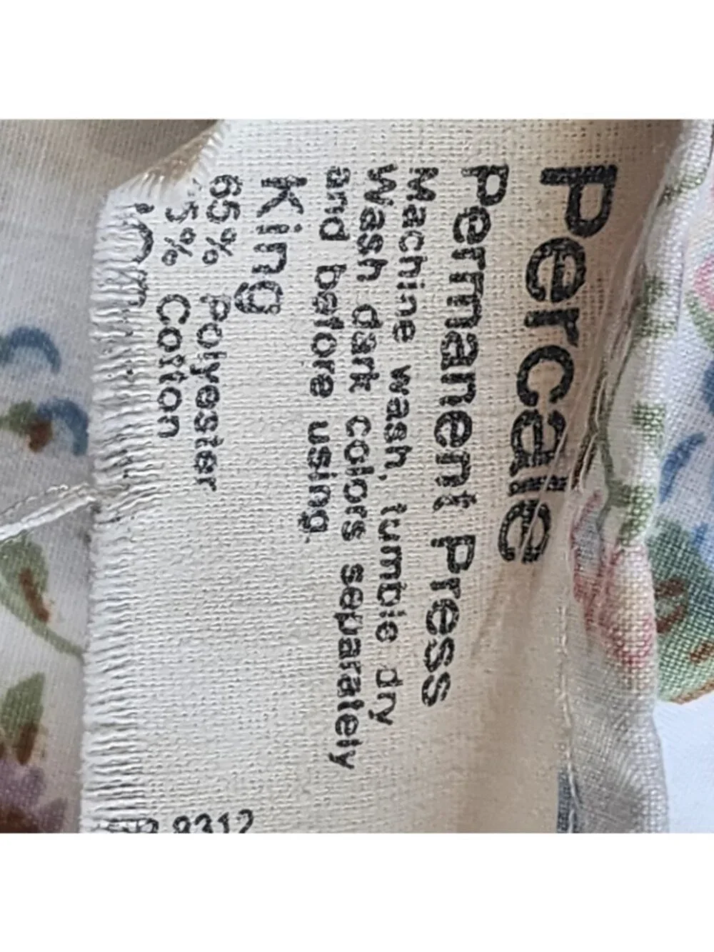 Vintage JCPenney Permanent Press King Flat Sheet & Pillowcase Set